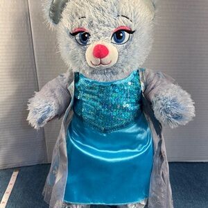 Build-A-Bear Blue Bear with Sequined Dress